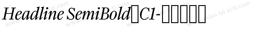 Headline SemiBold猫C1字体转换